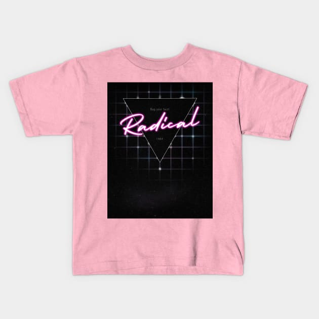 Radical 80s Bag Your Face Kids T-Shirt by ZeroRetroStyle